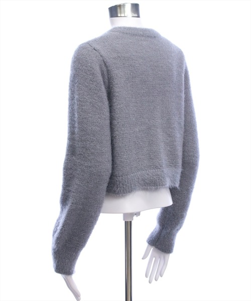 clear（クリア）の「ネコ毛シャギーニットカーディガン[大人 フェミニン 上品]（カーディガン/ボレロ・レディース・アイボリー/グレイッシュベージュ/チャコールグレー/ミント/イエロー・F）」の13枚目の写真