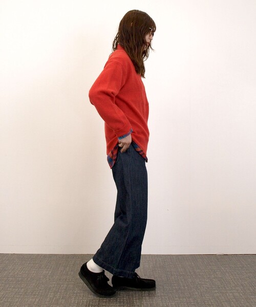 J.PRESS YORK STREET(ジェイプレスヨークストリート)の「【UNISEX】ウールカシミヤ ハーフジップニット(ニット/セーター・メンズ・ブルー系/アイボリー系/ネイビー系/レッド系・SMALL/MEDIUM/LARGE)」の9枚目の写真