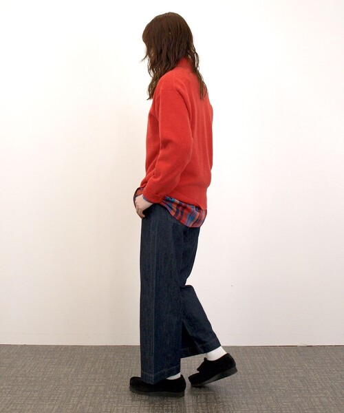 J.PRESS YORK STREET(ジェイプレスヨークストリート)の「【UNISEX】ウールカシミヤ ハーフジップニット(ニット/セーター・メンズ・ブルー系/アイボリー系/ネイビー系/レッド系・SMALL/MEDIUM/LARGE)」の10枚目の写真