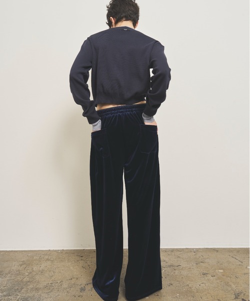 VION（ヴィオン）の「ベロアイージーパンツ / Velour Easy Pants（スウェットパンツ・レディース・ネイビー/ブラック・SMALL/MEDIUM）」の17枚目の写真