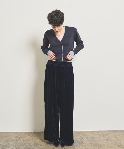 VION（ヴィオン）の「ベロアイージーパンツ / Velour Easy Pants（スウェットパンツ・レディース・ネイビー/ブラック・SMALL/MEDIUM）」の19枚目の写真