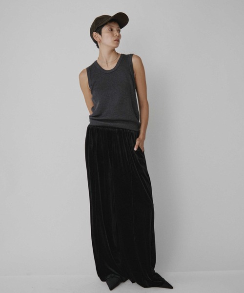 VION（ヴィオン）の「ベロアイージーパンツ / Velour Easy Pants（スウェットパンツ・レディース・ネイビー/ブラック・SMALL/MEDIUM）」の10枚目の写真