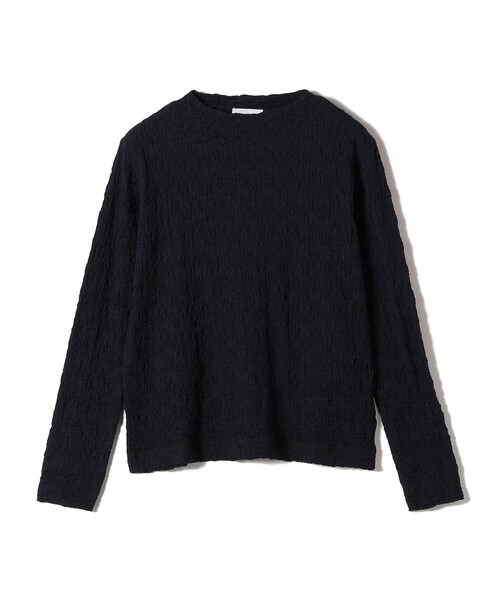 SHIPS（シップス）の「assiette:〈手洗い可能〉シャーリング レース プルオーバー（Tシャツ/カットソー・レディース・ネイビー/クリアイエロー/オフホワイト/ブラック・ONE SIZE）」の3枚目の写真