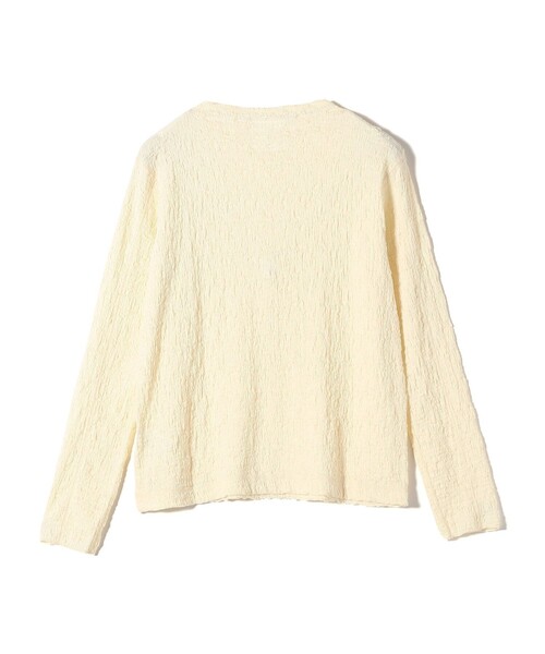 SHIPS（シップス）の「assiette:〈手洗い可能〉シャーリング レース プルオーバー（Tシャツ/カットソー・レディース・ネイビー/クリアイエロー/オフホワイト/ブラック・ONE SIZE）」の7枚目の写真