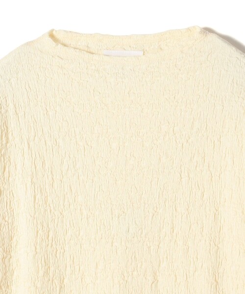 SHIPS（シップス）の「assiette:〈手洗い可能〉シャーリング レース プルオーバー（Tシャツ/カットソー・レディース・ネイビー/クリアイエロー/オフホワイト/ブラック・ONE SIZE）」の8枚目の写真