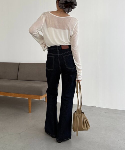 セール】【低身長サイズあり】フレアデニム（デニムパンツ