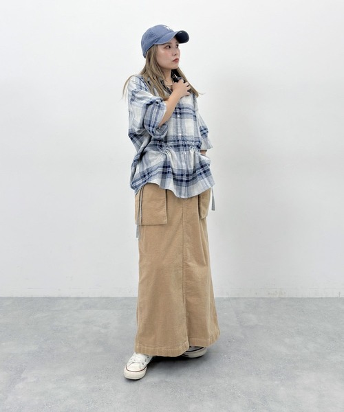 niko and...（ニコアンド）の「[MODE NORM CORE] 2WAYカラードロストシャツ（シャツ/ブラウス・レディース・ブラウン/ネイビー系/カーキ・FREE）」の18枚目の写真