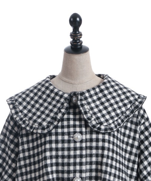 axes femme POETIQUE（アクシーズファムポエティック）の「ビッグ衿バルーン起毛ブルゾン（その他アウター・レディース・ブラック/ホワイト/ブラウン・MEDIUM）」の15枚目の写真