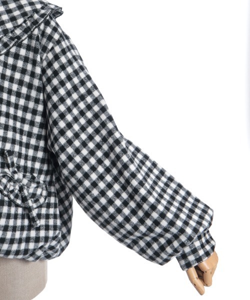 axes femme POETIQUE（アクシーズファムポエティック）の「ビッグ衿バルーン起毛ブルゾン（その他アウター・レディース・ブラック/ホワイト/ブラウン・MEDIUM）」の19枚目の写真