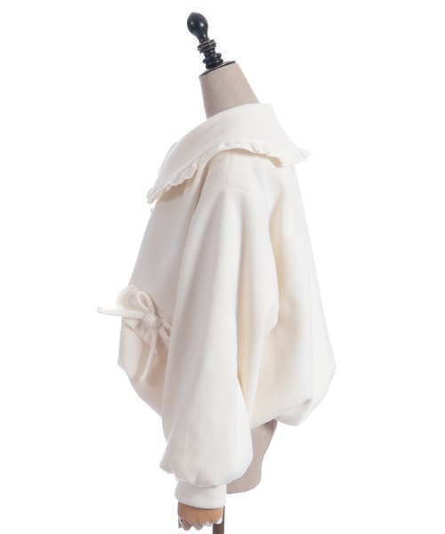 axes femme POETIQUE（アクシーズファムポエティック）の「ビッグ衿バルーン起毛ブルゾン（その他アウター・レディース・ブラック/ホワイト/ブラウン・MEDIUM）」の21枚目の写真