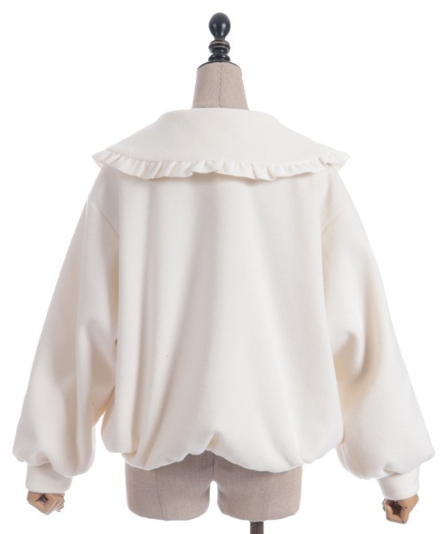 axes femme POETIQUE（アクシーズファムポエティック）の「ビッグ衿バルーン起毛ブルゾン（その他アウター・レディース・ブラック/ホワイト/ブラウン・MEDIUM）」の22枚目の写真