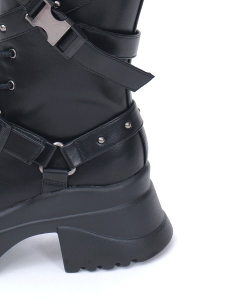 NIBBLE POISON（ニブルポイズン）の「ガチャベルトロングブーツ（ブーツ・レディース・アンティークシルバー/ブラック・LARGE/MEDIUM）」の20枚目の写真