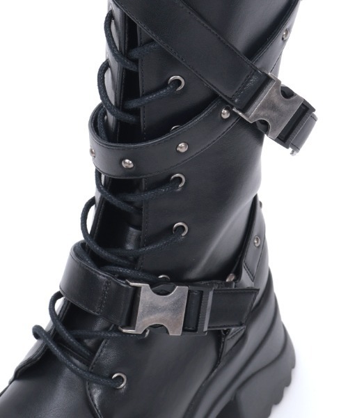 NIBBLE POISON（ニブルポイズン）の「ガチャベルトロングブーツ（ブーツ・レディース・アンティークシルバー/ブラック・LARGE/MEDIUM）」の22枚目の写真