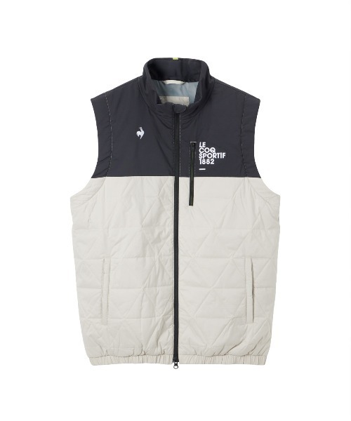 le coq sportif GOLF(ルコックスポルティフゴルフ)の「【le coq sportif GOLF】撥水/防風/保温中綿2WAYブルゾン【袖取り外し可能】 ゴルフウェア(ブルゾン・メンズ・ベージュ/ネイビー/ブルー/グレー・S/M/L/XL/3L)」の9枚目の写真