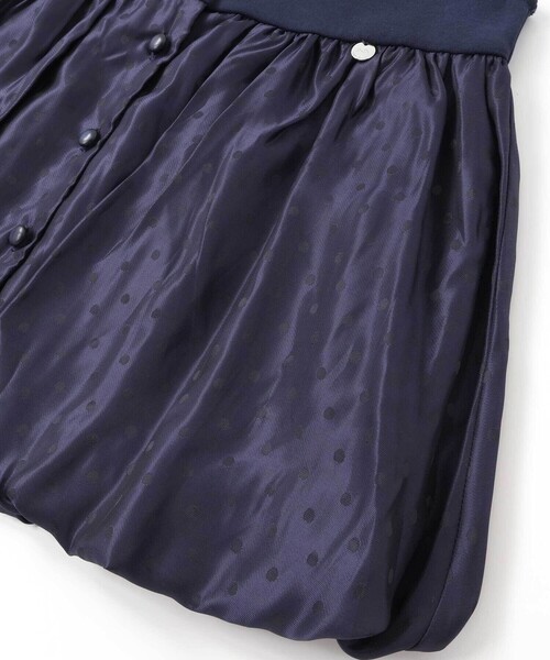 BeBe Petits Pois Vert（ベベプチポワヴェール）の「ドット切り替えバルーンジレ+ポンチパンツセットアップ（セットアップ・キッズ・ブラック/ネイビー・150cm/120cm/140cm/110cm/130cm）」の10枚目の写真