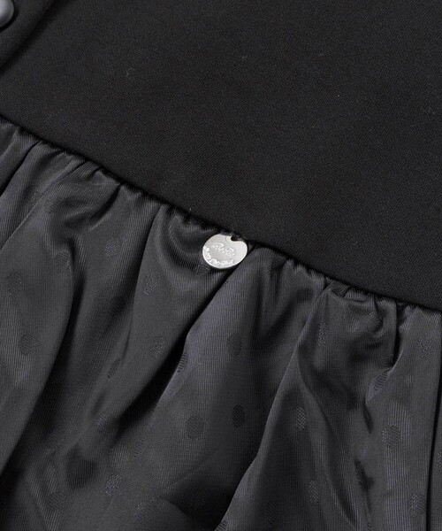 BeBe Petits Pois Vert（ベベプチポワヴェール）の「ドット切り替えバルーンジレ+ポンチパンツセットアップ（セットアップ・キッズ・ブラック/ネイビー・150cm/120cm/140cm/110cm/130cm）」の16枚目の写真