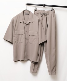 Bling Leads（ブリングリーズ）の「【RES】【Bling leads】セットアップ商品＊梨地オープンカラーシャツ＆イージーテーパードパンツ（セットアップ）」