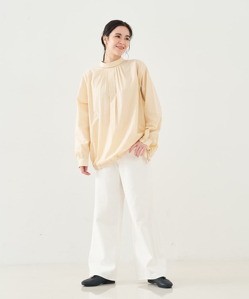 collex(コレックス)の「前後2WAYプルオーバーブラウス(シャツ/ブラウス・レディース・ブルー/チャコールグレー/アイボリー・フリー)」の4枚目の写真