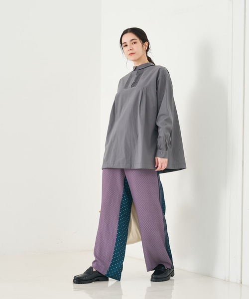 collex(コレックス)の「前後2WAYプルオーバーブラウス(シャツ/ブラウス・レディース・ブルー/チャコールグレー/アイボリー・フリー)」の7枚目の写真