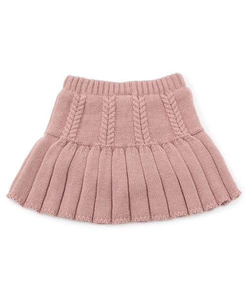 petit main（プティマイン）の「ニットプリーツスカート（スカート・キッズ・ブルー/アイボリー/ピンク/モカ・M(100-110cm)/S(80-90cm)/L(120-130cm)）」の10枚目の写真