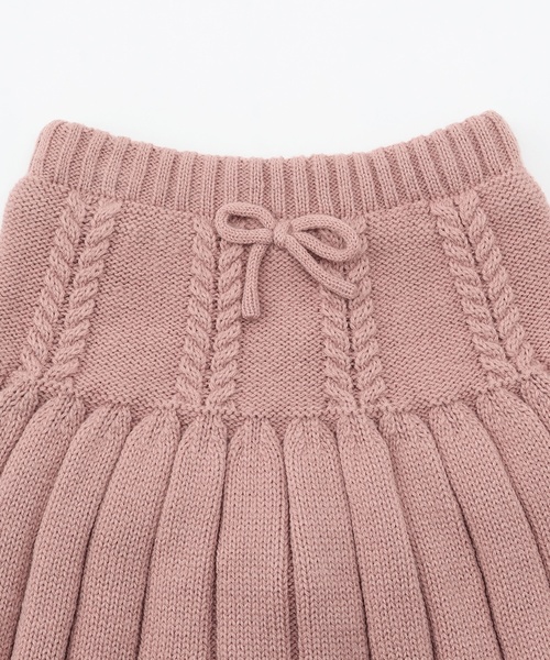 petit main（プティマイン）の「ニットプリーツスカート（スカート・キッズ・ブルー/アイボリー/ピンク/モカ・M(100-110cm)/S(80-90cm)/L(120-130cm)）」の11枚目の写真