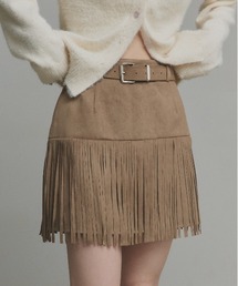 ad thie（アドティエ）の「ベルトセット スエード フリンジミニスカート（スカート・レディース）」