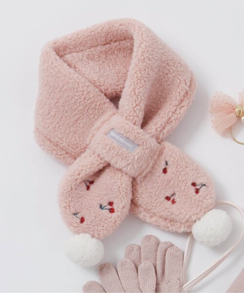 セール】ハート・さくらんぼボアマフラー（マフラー）｜apres les