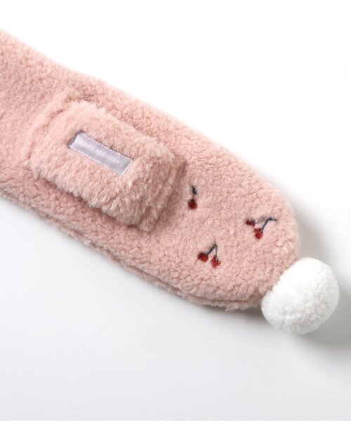 apres les cours（アプレレクール）の「ハート・さくらんぼボアマフラー（マフラー・キッズ・アイボリー/ピンク・140/120）」の13枚目の写真