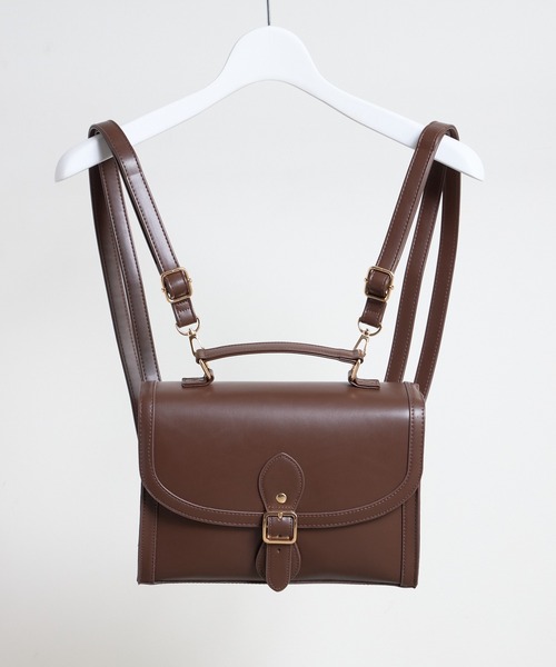 SUNNY SIDE：サニーサイド ラウンド3wayサッチェルバッグ（バック