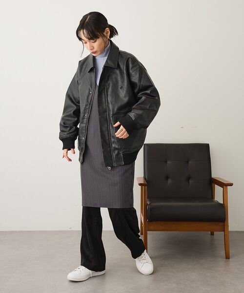 CRAFT STANDARD BOUTIQUE(クラフトスタンダードブティック)の「レース付きピンストライプジャンパースカート(ジャンパースカート・レディース・ブラウン系その他4/グレー系その他2・FREE)」の13枚目の写真