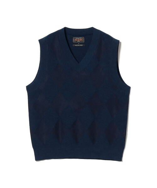 セール】シャドウ アーガイル ニットベスト（ニット/セーター）｜BEAMS