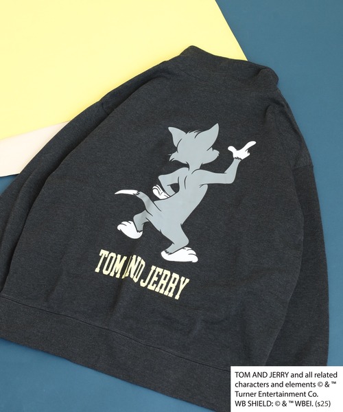 FUNALIVE(ファンアライブ)の「TOM&JERRY 裏起毛ハイネックトレーナー トム&ジェリー(スウェット・メンズ・グレイッシュベージュ/ヘザーチャコール/チャコール/キャメル/杢グレー/ダークグリーン/ネイビー/オートミール・XL/L/M)」の3枚目の写真