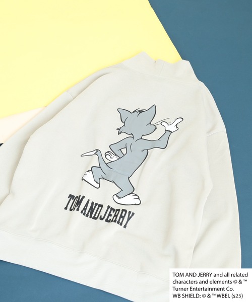FUNALIVE(ファンアライブ)の「TOM&JERRY 裏起毛ハイネックトレーナー トム&ジェリー(スウェット・メンズ・グレイッシュベージュ/ヘザーチャコール/チャコール/キャメル/杢グレー/ダークグリーン/ネイビー/オートミール・XL/L/M)」の6枚目の写真