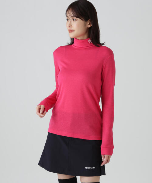 1 パーリーゲイツ 定価1.9万 抗菌 ビッグロゴ タートルネック 長袖 ニット セール】【PEARLY GATES】スーパーファインウール長袖タートルネック