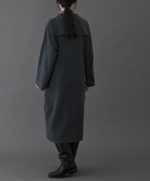 FORK&SPOON(フォークアンドスプーン)の「FORK&SPOON セーラーカラーニットワンピース(ワンピース・レディース・チャコールグレー/ネイビー・1)」の8枚目の写真