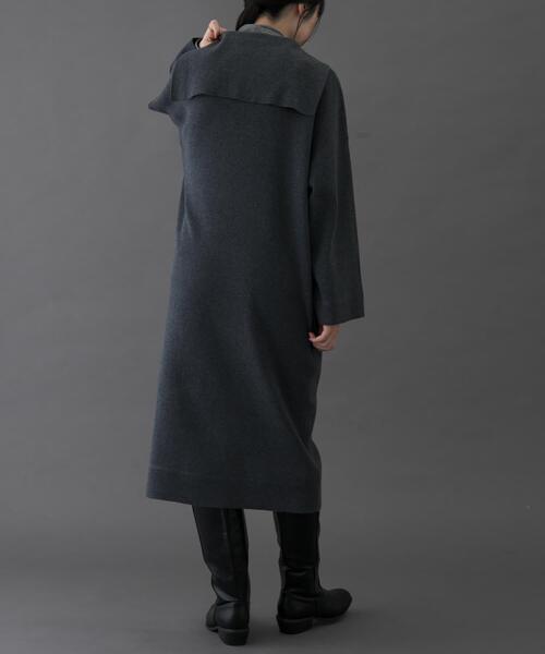 FORK&SPOON(フォークアンドスプーン)の「FORK&SPOON セーラーカラーニットワンピース(ワンピース・レディース・チャコールグレー/ネイビー・1)」の9枚目の写真