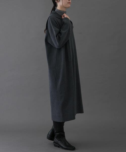 FORK&SPOON(フォークアンドスプーン)の「FORK&SPOON セーラーカラーニットワンピース(ワンピース・レディース・チャコールグレー/ネイビー・1)」の10枚目の写真