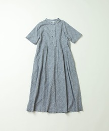 PAR ICI | 【WEB限定カラー】小花柄 ダブルボタンスタンドワンピース(ワンピース)