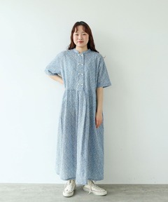 LIBERTY FABRICS】Botanical Language柄ワンピース（ワンピース