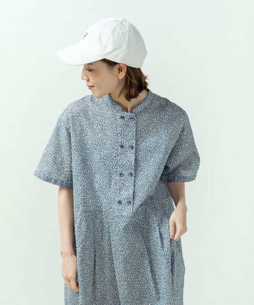 PAR ICI(パーリッシィ)の「【WEB限定カラー】小花柄 ダブルボタンスタンドワンピース(ワンピース・レディース・ブルー/グレー/ネイビー・FREE)」の22枚目の写真
