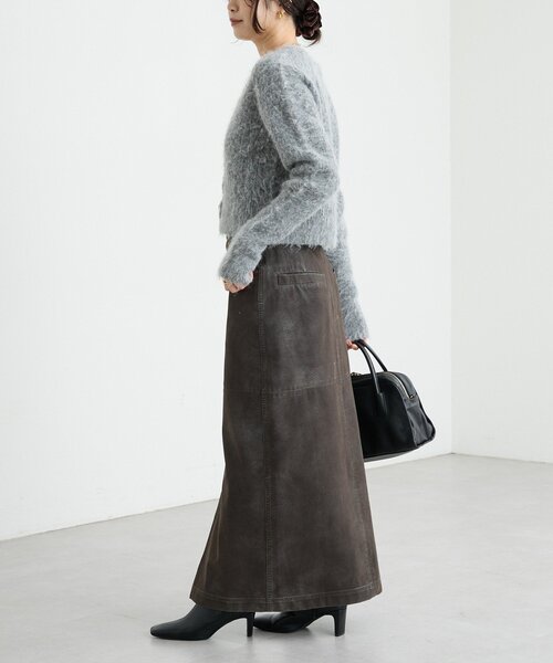 RIVE DROITE(リヴドロワ)の「【ふんわり柔らか】ヘアリーショートカーディガン(カーディガン/ボレロ・レディース・グレー/ブルー・FREE)」の5枚目の写真