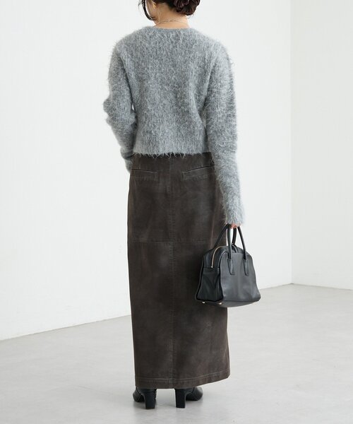 RIVE DROITE(リヴドロワ)の「【ふんわり柔らか】ヘアリーショートカーディガン(カーディガン/ボレロ・レディース・グレー/ブルー・FREE)」の6枚目の写真