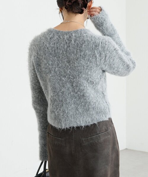 RIVE DROITE(リヴドロワ)の「【ふんわり柔らか】ヘアリーショートカーディガン(カーディガン/ボレロ・レディース・グレー/ブルー・FREE)」の10枚目の写真