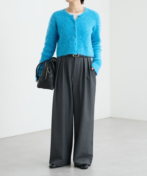 RIVE DROITE(リヴドロワ)の「【ふんわり柔らか】ヘアリーショートカーディガン(カーディガン/ボレロ・レディース・グレー/ブルー・FREE)」の19枚目の写真