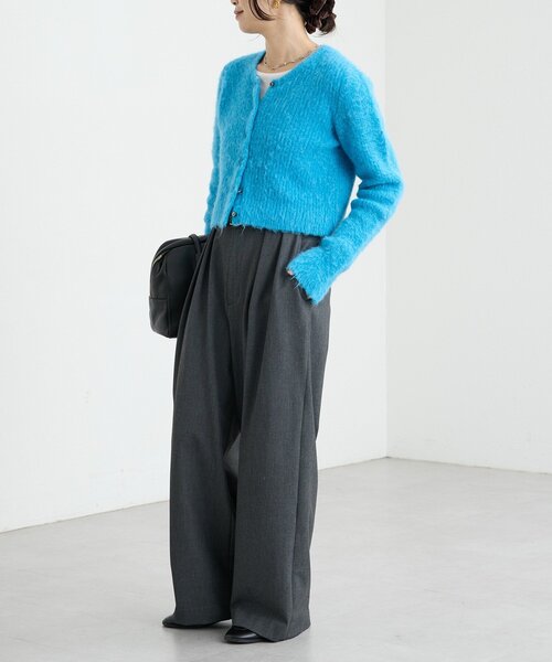 RIVE DROITE(リヴドロワ)の「【ふんわり柔らか】ヘアリーショートカーディガン(カーディガン/ボレロ・レディース・グレー/ブルー・FREE)」の20枚目の写真