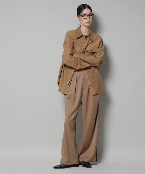 NANO universe(ナノユニバース)の「ベルベッドサイドラインパンツ(その他パンツ・レディース・ライトグレー/チャコール/ダークベージュ・FREE)」の16枚目の写真