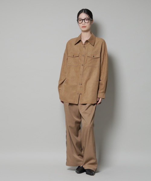 NANO universe(ナノユニバース)の「ベルベッドサイドラインパンツ(その他パンツ・レディース・ライトグレー/チャコール/ダークベージュ・FREE)」の20枚目の写真