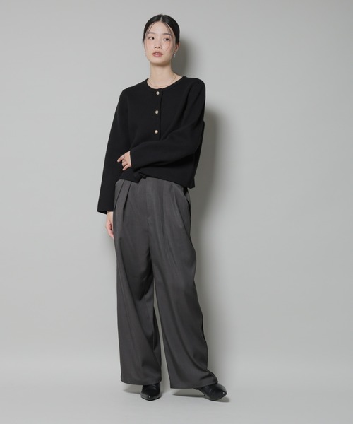 NANO universe(ナノユニバース)の「ベルベッドサイドラインパンツ(その他パンツ・レディース・ライトグレー/チャコール/ダークベージュ・FREE)」の22枚目の写真