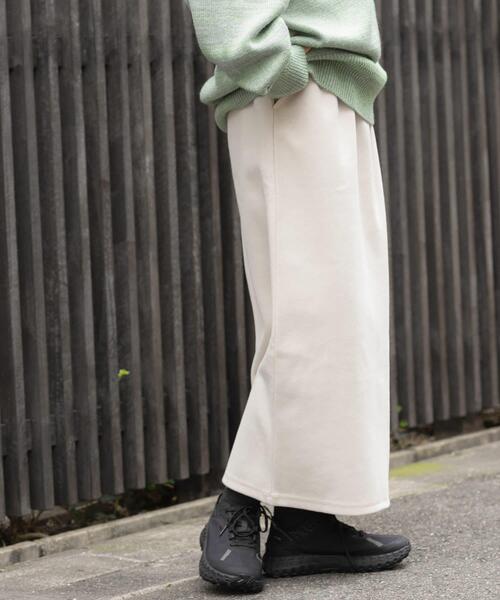 EKAL（エカル）の「ウォームドジャージスカート（スカート・レディース・ブラック/ブラウン/アイボリー・ONE）」の2枚目の写真