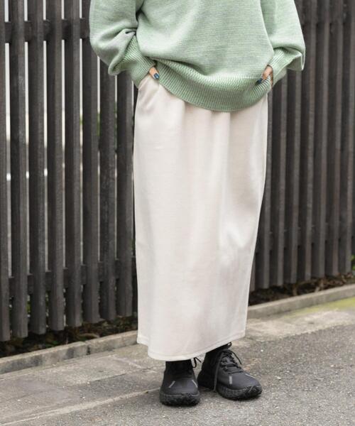 EKAL(エカル)の「ウォームドジャージスカート(スカート・レディース・ブラック/ブラウン/アイボリー・ONE)」の5枚目の写真